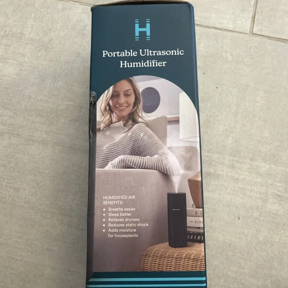 HoMedics Ultrasonic Portable Humidifier Red UHE-CMP17-BkUSB Rechargeable